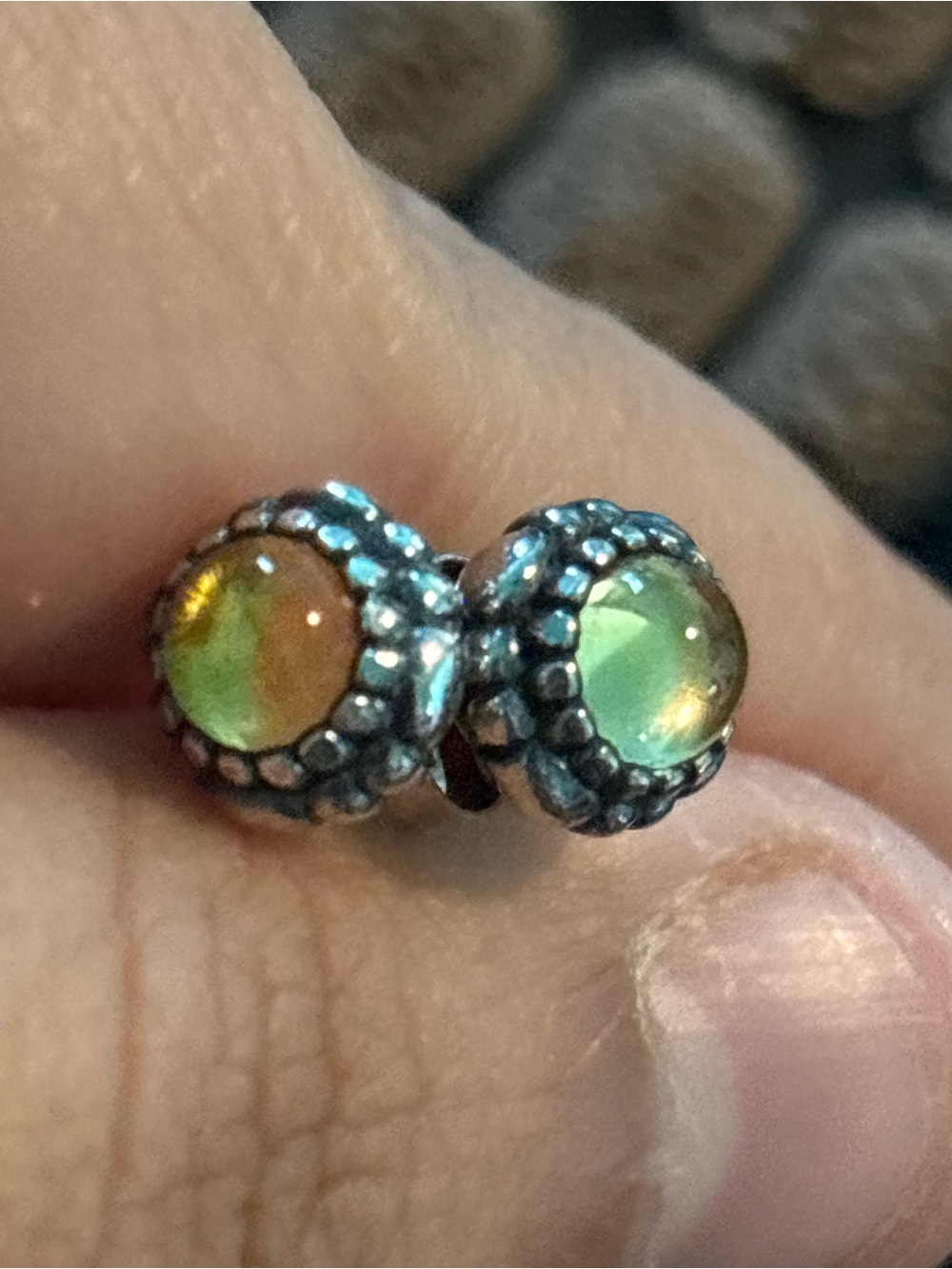 Pandora citrine Stud Earrings